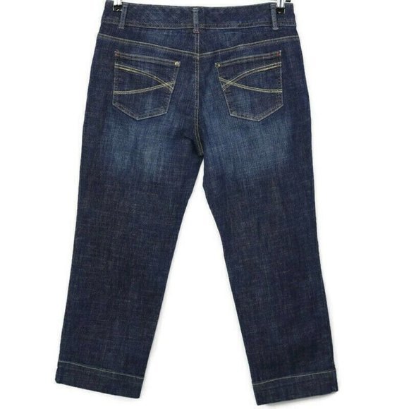 Tommy Hilfiger Hope Crop‎ Jeans Stretch Dark 10 - Picture 1 of 10